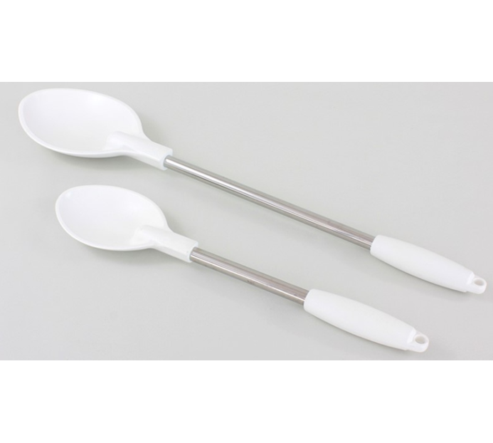 COLHER PLÁSTICA C/ CABO INOX 60 CM