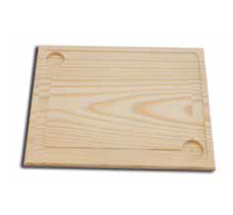 TABUA DE MADEIRA C/ RASGO E 2 FUROS 35X25CM