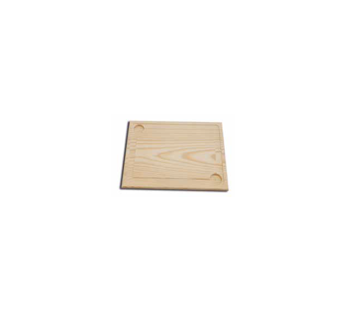 TABUA DE MADEIRA C/ RASGO E 2 FUROS 35X25CM