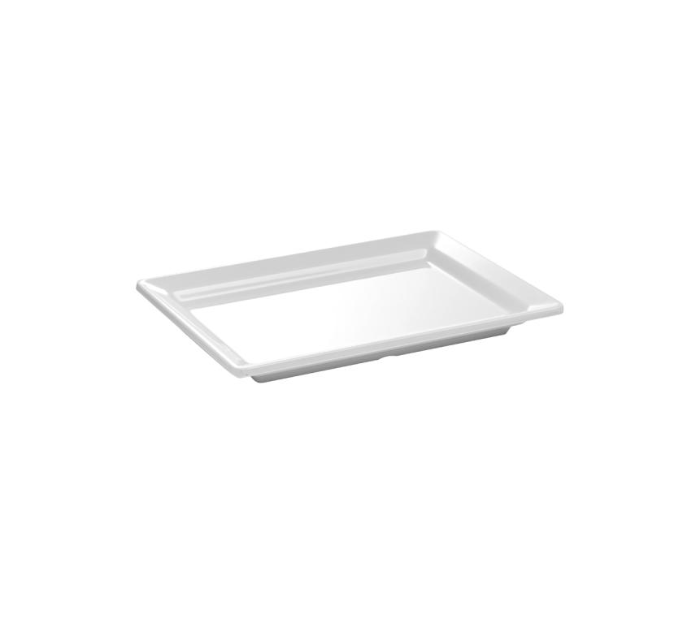 BANDEJA MELAMINA BRANCA 30X21X3 CM