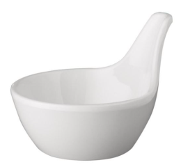 COLHER / TAÇA MELAMINA BRANCA 7X6 MM  50 ML