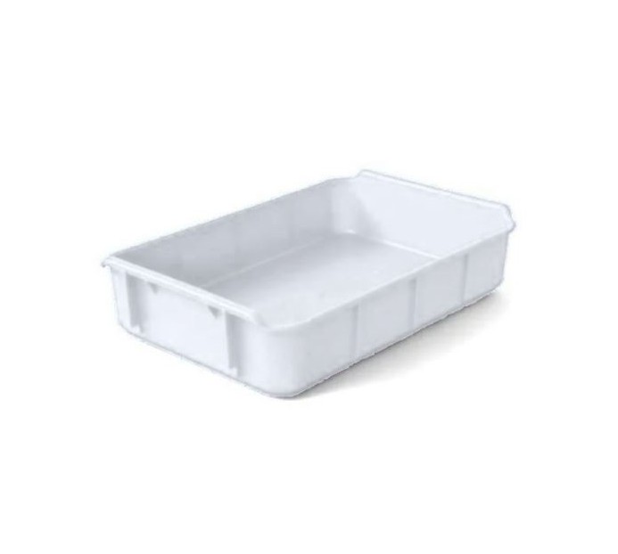TABULEIRO PLASTICO BRANCO EMPILHAVEL 43,5x30x9,5 CM 8 L