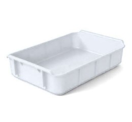 TABULEIRO PLASTICO BRANCO EMPILHAVEL 50x32x10,5 CM 12 L