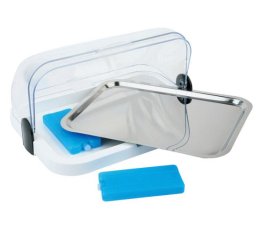 VITRINE REFRIGERADA C/ BASE BRANCA 44X32 CM