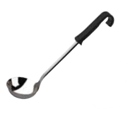 CONCHA INOX C/ CABO POLIPROPILENO PRETO 9 CM