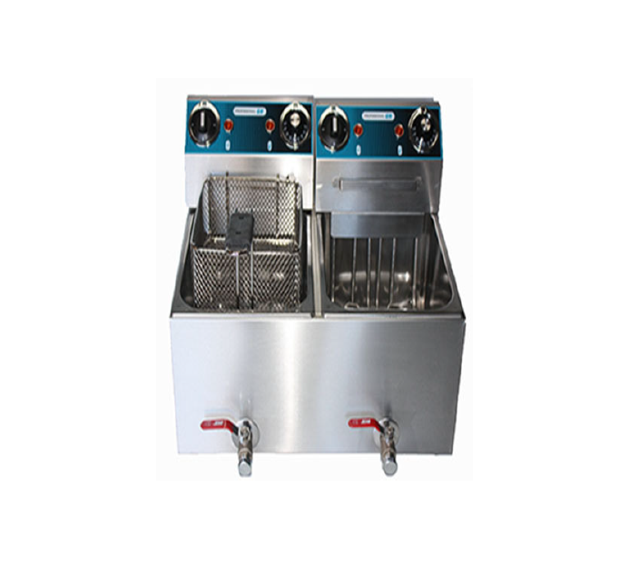 FRITADEIRA ELÉCTRICA INOX 10 L TRIF. C/ TORN. C/ 2 CESTOS