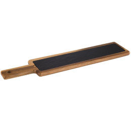 TABUA MADEIRA C/ ARDOSIA E PEGA 43X12 CM