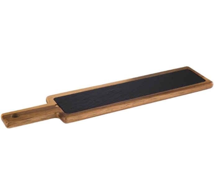 TABUA MADEIRA C/ ARDOSIA E PEGA 43X12 CM