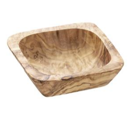 TAÇA MADEIRA QUADRADA 7,5X7,5 CM