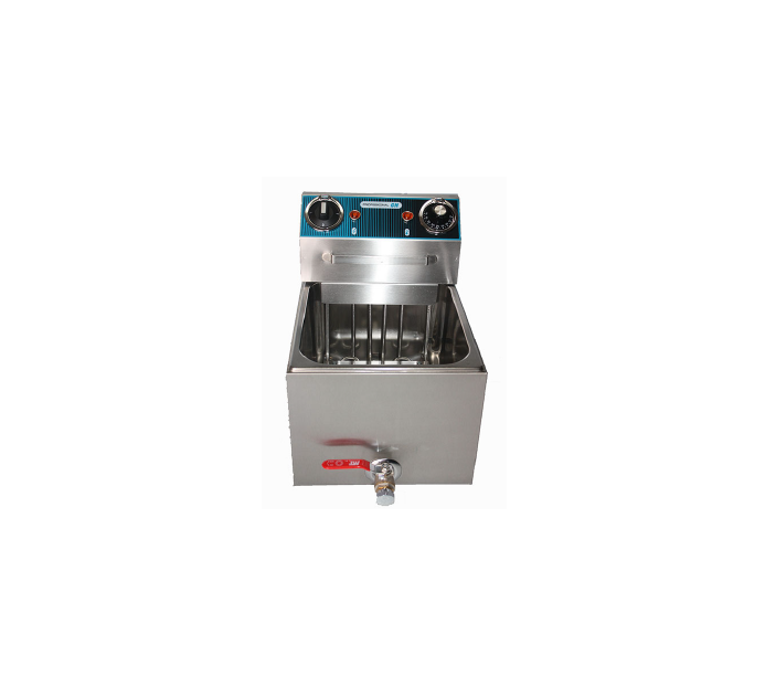 FRITADEIRA SIMPLES ELÉCTRICA INOX 8 L MONO C/ TORNEIRA