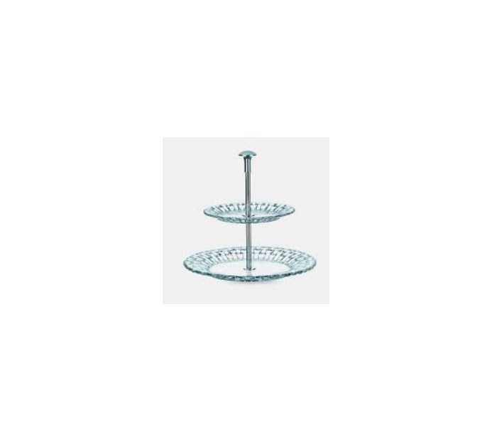FRUTEIRA VIDRO C/ 2 PRATOS 23/15 CM