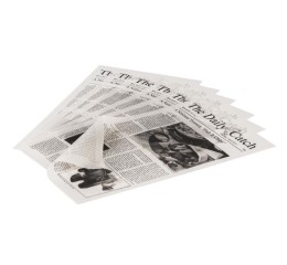 PAPEL ALIMENTAR MOTIVO JORNAL P/ SNACK 42X25 CM 500PCS